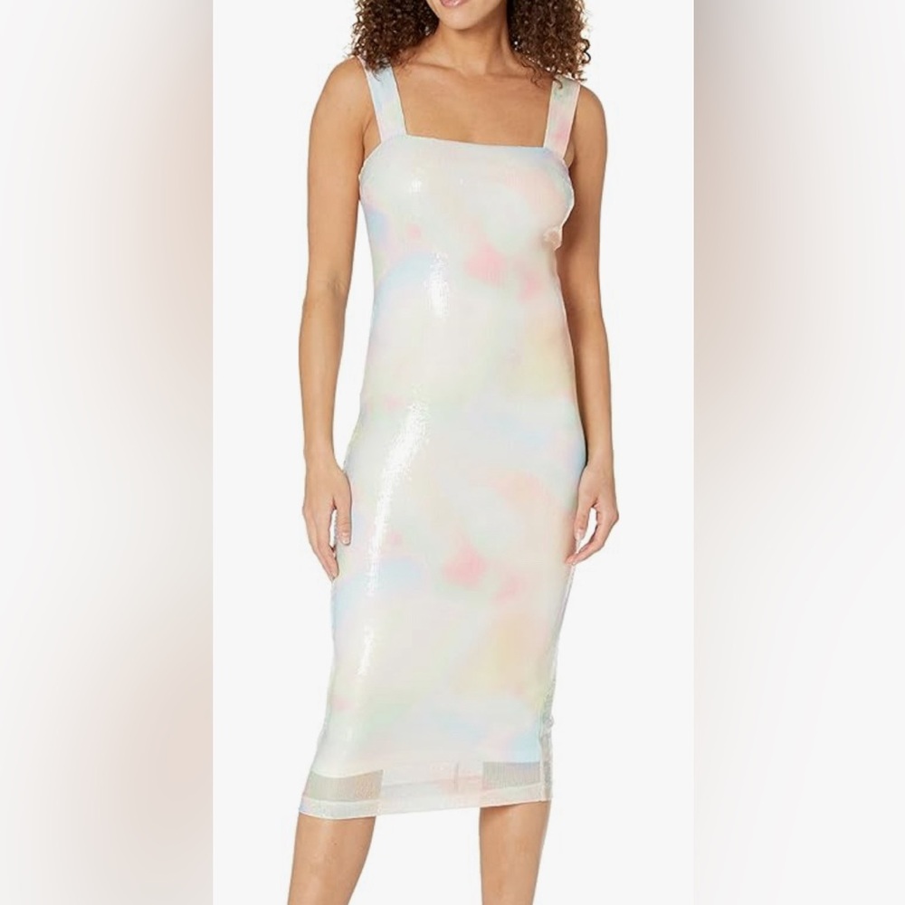 Amanda Uprichard Anise Dress Rainbow Pastel Sequins